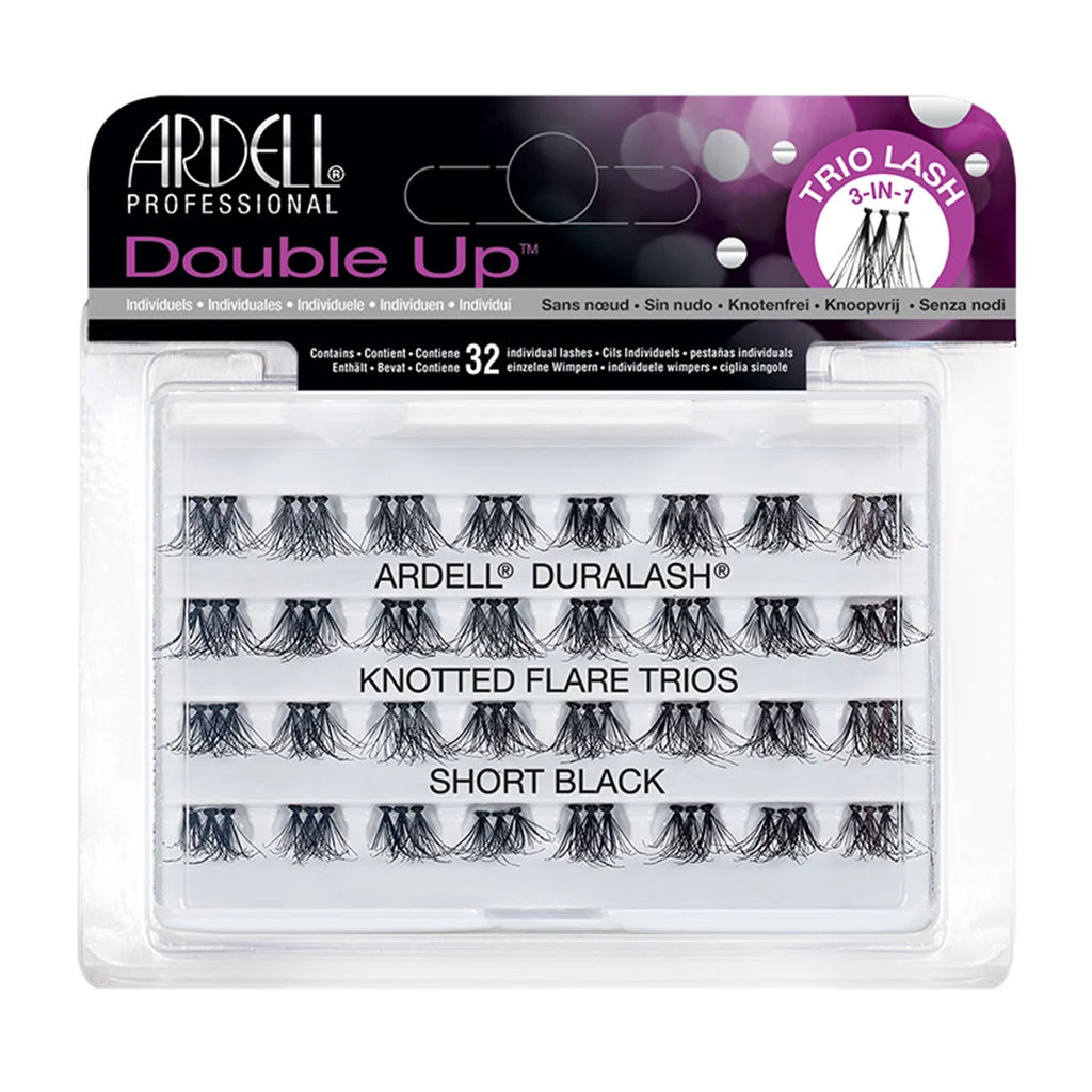 Double Up Knotted Flare Trios Lashes 1 Ardell pojedinačne umjetne trepavice Double Up Knotted Flare Trios Short
