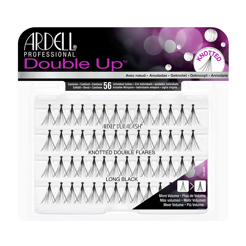 Double Up Knotted Double Flares Lashes 2 Ardell pojedinačne umjetne trepavice Double Up Knotted Double Flares Long