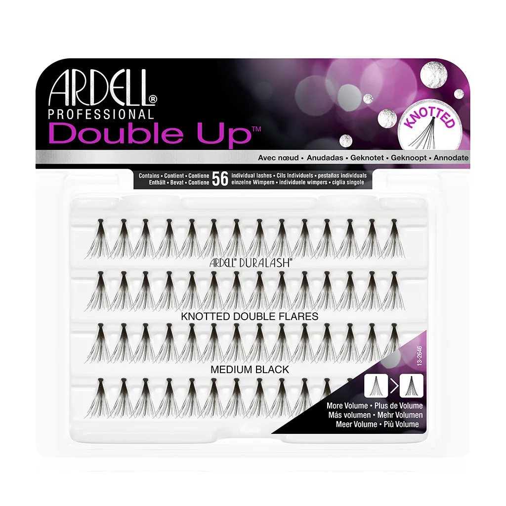 Double Up Knotted Double Flares Lashes 1 Ardell pojedinačne umjetne trepavice Double Up Knotted Double Flares Medium