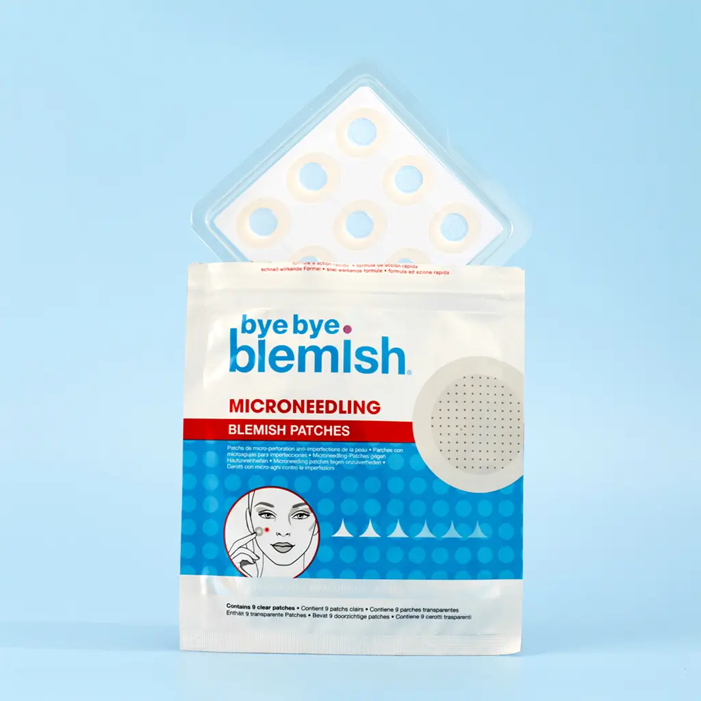 Microneedling Blemish Patch 2 Unutanje pakiranje proizvoda Bye Bye Blemish Microneedling flastera za problematičnu kožu protiv akni od 9 komada
