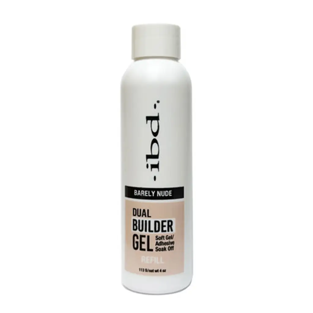 Soft Dual Builder Gel 4 Pakiranje proizvoda IBD Dual Builder Gel Barely Nude od 113 grama