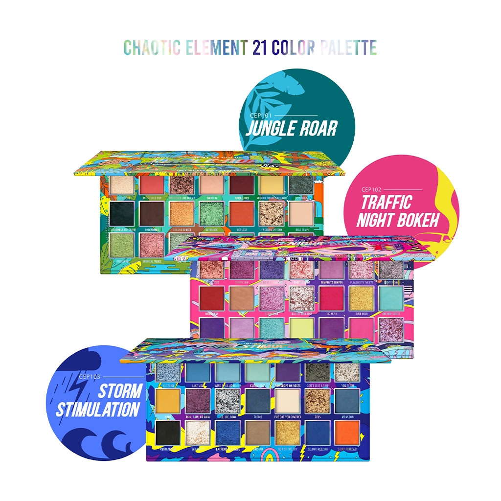 Chaotic Element 21 Color Palette 1 J.Cat Beauty Chaotic Element 21 Color Palette