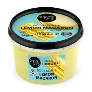 Pakiranje proizvoda organic shop piling za tijelo anticelulit lemon macaron u pakiranju od 250 ml
