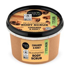 Pakiranje proizvoda organic shop piling za tijelo cinnamon honey 250ml