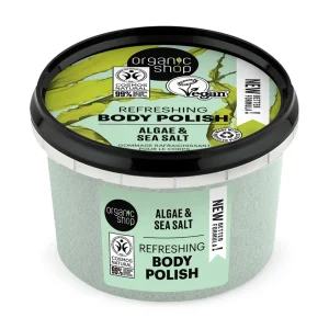 Scrub trupi organik me alga freskuese dhe kripë deti  250 ml.