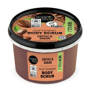 Pakiranje proizvoda organic shop softening piling za tijelo s brazilskom kavom u pakiranju od 250 ml