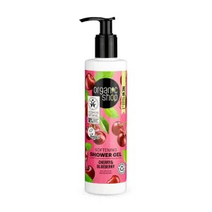 Pakiranje proizvoda Organic Shop Softening Gel za tuširanje Cherry & Blueberry od 280ml