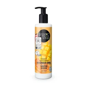 Pakiranje proizvoda Organic Shop Energy Awake Gel za tuširanje Tangerine & Mango od 280ml