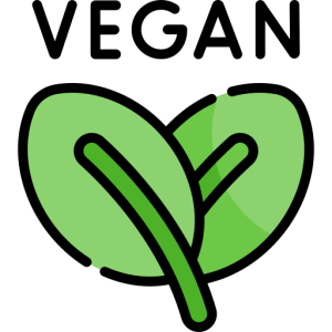 slika sa natpisom vegan i cvijetom