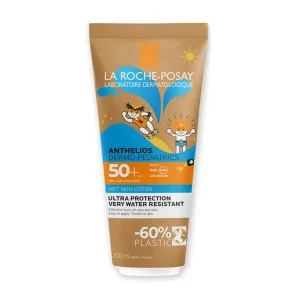 Pakiranje proizvoda La Roche-Posay Anthelios Wet Skin Losion za zaštitu od sunca za osjetljivu kožu kod djece od 200ml